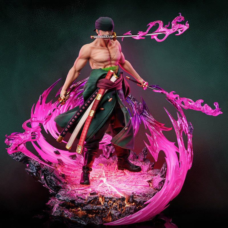 Load image into Gallery viewer, Jimei Palace X Cosmic Creations - One Piece Pixel Poses - Roronoa Zoro (Deluxe) 1/6 Scale Figure
