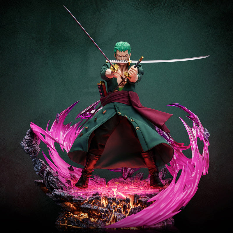 Load image into Gallery viewer, Jimei Palace X Cosmic Creations - One Piece Pixel Poses - Roronoa Zoro (Deluxe) 1/6 Scale Figure
