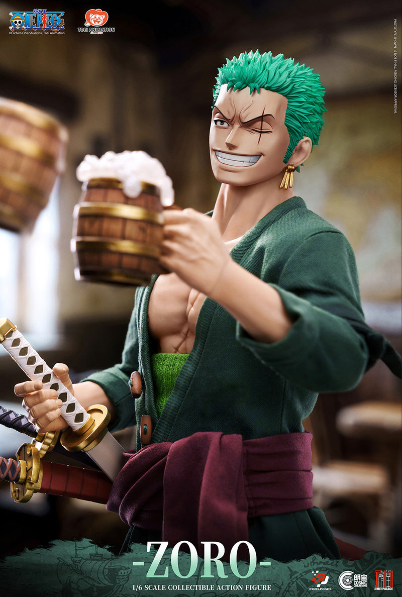 Load image into Gallery viewer, Jimei Palace X Cosmic Creations - One Piece Pixel Poses - Roronoa Zoro (Deluxe) 1/6 Scale Figure
