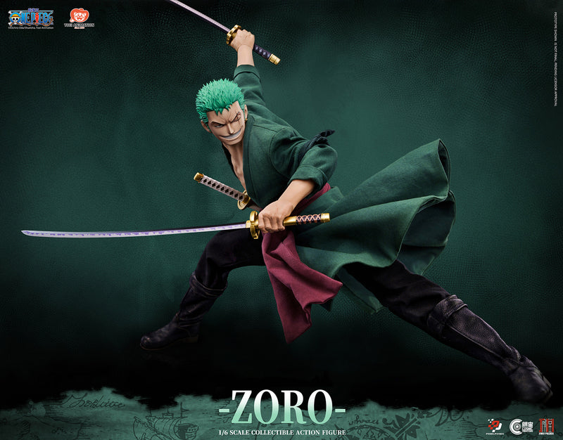 Load image into Gallery viewer, Jimei Palace X Cosmic Creations - One Piece Pixel Poses - Roronoa Zoro (Deluxe) 1/6 Scale Figure
