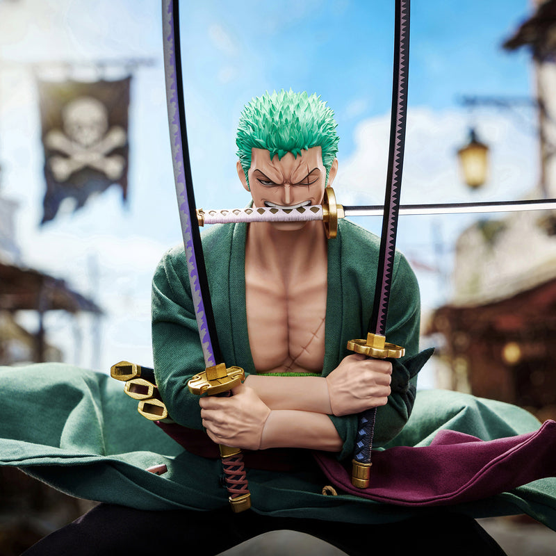 Load image into Gallery viewer, Jimei Palace X Cosmic Creations - One Piece Pixel Poses - Roronoa Zoro 1/6 Scale Figure
