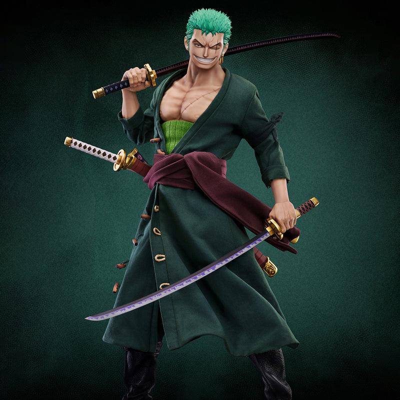 Load image into Gallery viewer, Jimei Palace X Cosmic Creations - One Piece Pixel Poses - Roronoa Zoro 1/6 Scale Figure
