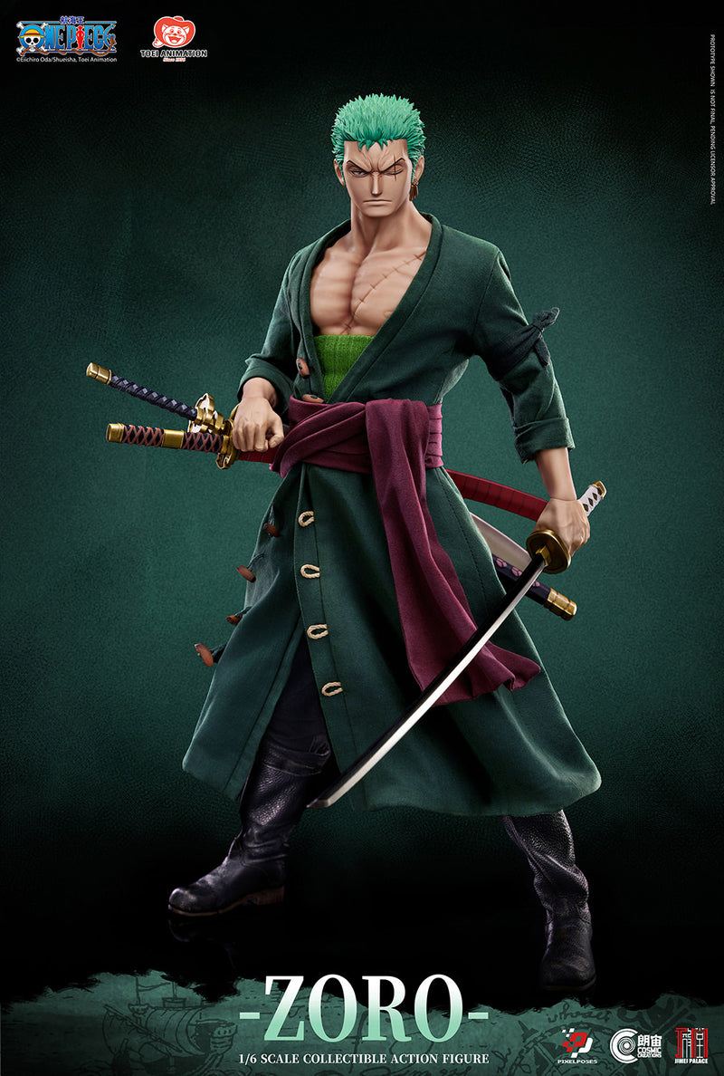 Load image into Gallery viewer, Jimei Palace X Cosmic Creations - One Piece Pixel Poses - Roronoa Zoro 1/6 Scale Figure
