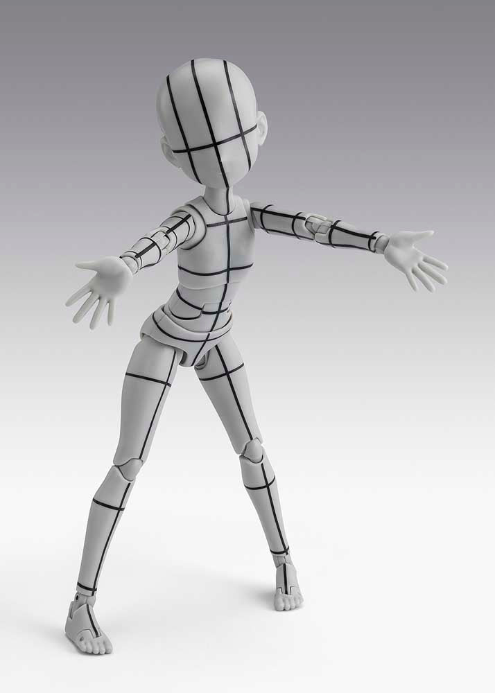 Load image into Gallery viewer, Bandai - S.H.Figuarts Body-Chan Ken Sugimori Edition (Wireframe) (Gray Colour Ver.)

