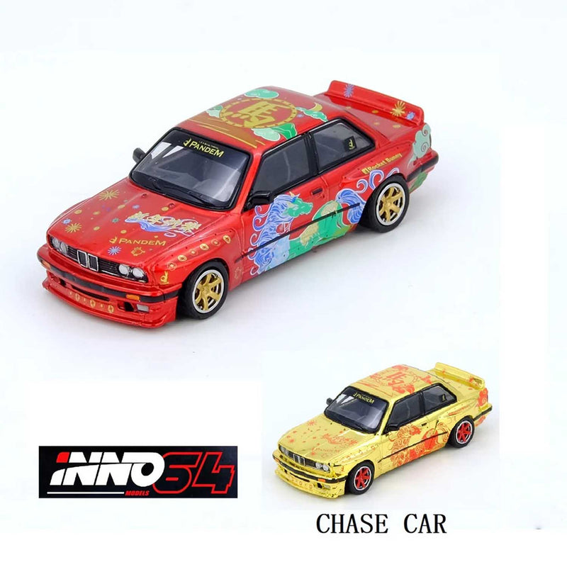 Load image into Gallery viewer, INNO64 - Pandem Rocket Bunny E30 (Year of the Horse 2026 Limited Edition) 1/64 Scale Diecast Model Cars (IN64-E30P-CNY26)
