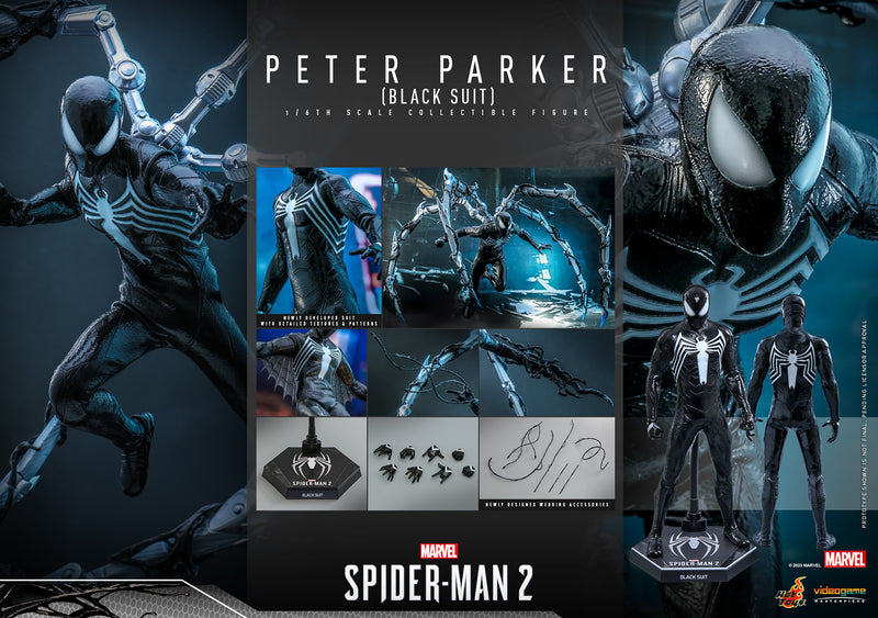 Load image into Gallery viewer, Hot Toys - Marvel&#39;s Spider-Man 2 - Peter Parker (Black Suit)
