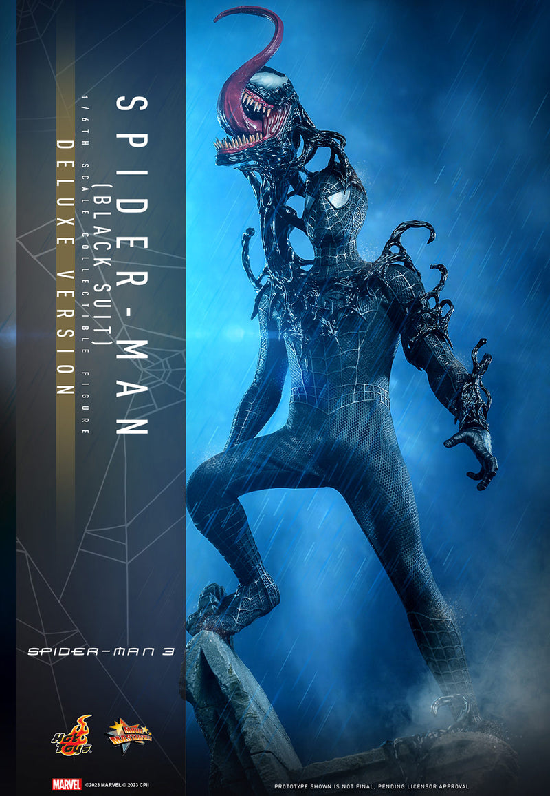 Load image into Gallery viewer, Hot Toys - Spider-Man 3: Spider-Man (Black Suit) (Deluxe Version)
