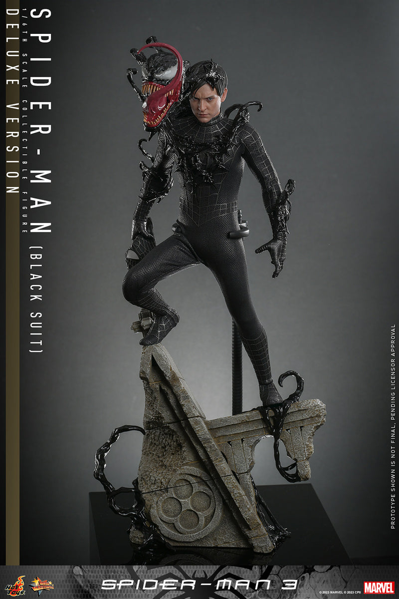 Load image into Gallery viewer, Hot Toys - Spider-Man 3: Spider-Man (Black Suit) (Deluxe Version)
