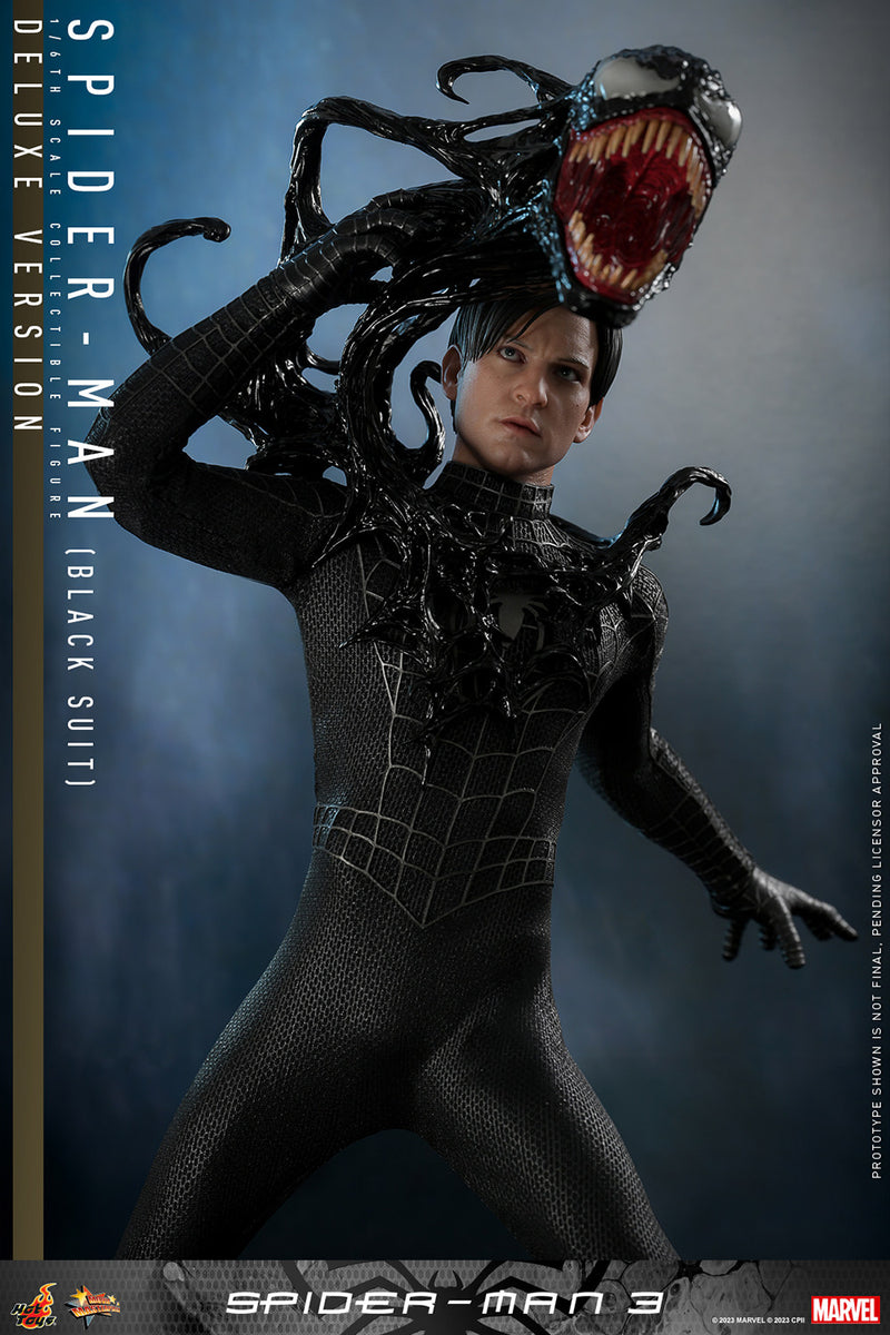 Load image into Gallery viewer, Hot Toys - Spider-Man 3: Spider-Man (Black Suit) (Deluxe Version)
