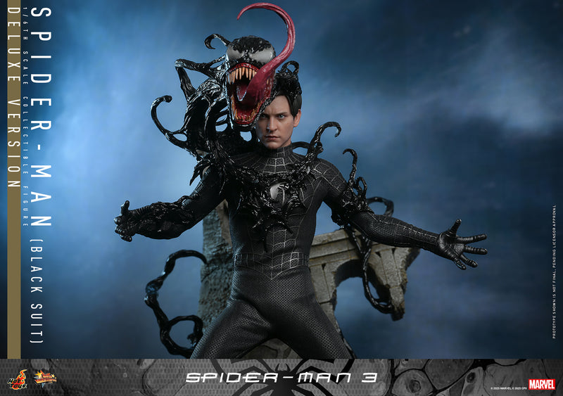 Load image into Gallery viewer, Hot Toys - Spider-Man 3: Spider-Man (Black Suit) (Deluxe Version)
