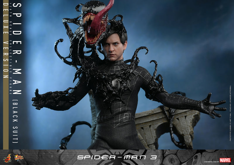 Load image into Gallery viewer, Hot Toys - Spider-Man 3: Spider-Man (Black Suit) (Deluxe Version)
