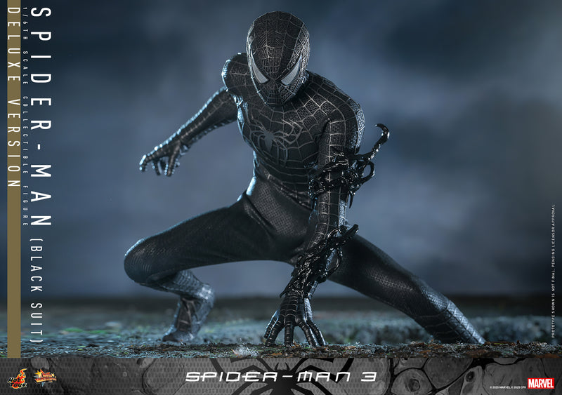 Load image into Gallery viewer, Hot Toys - Spider-Man 3: Spider-Man (Black Suit) (Deluxe Version)
