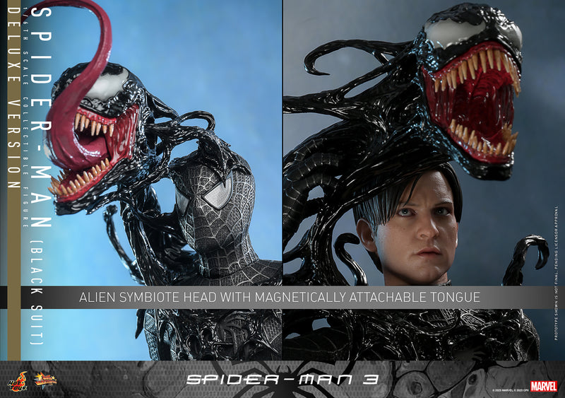 Load image into Gallery viewer, Hot Toys - Spider-Man 3: Spider-Man (Black Suit) (Deluxe Version)
