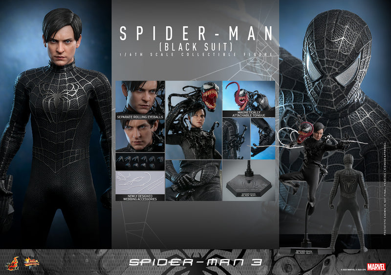 Load image into Gallery viewer, Hot Toys - Spider-Man 3: Spider-Man (Black Suit)
