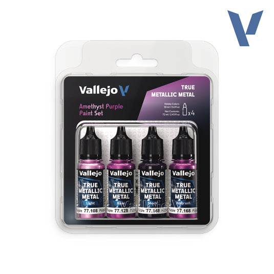 Vallejo - True Metallic Metal  Set - VAL77255 Amethyst Purple TMM 4 Colour