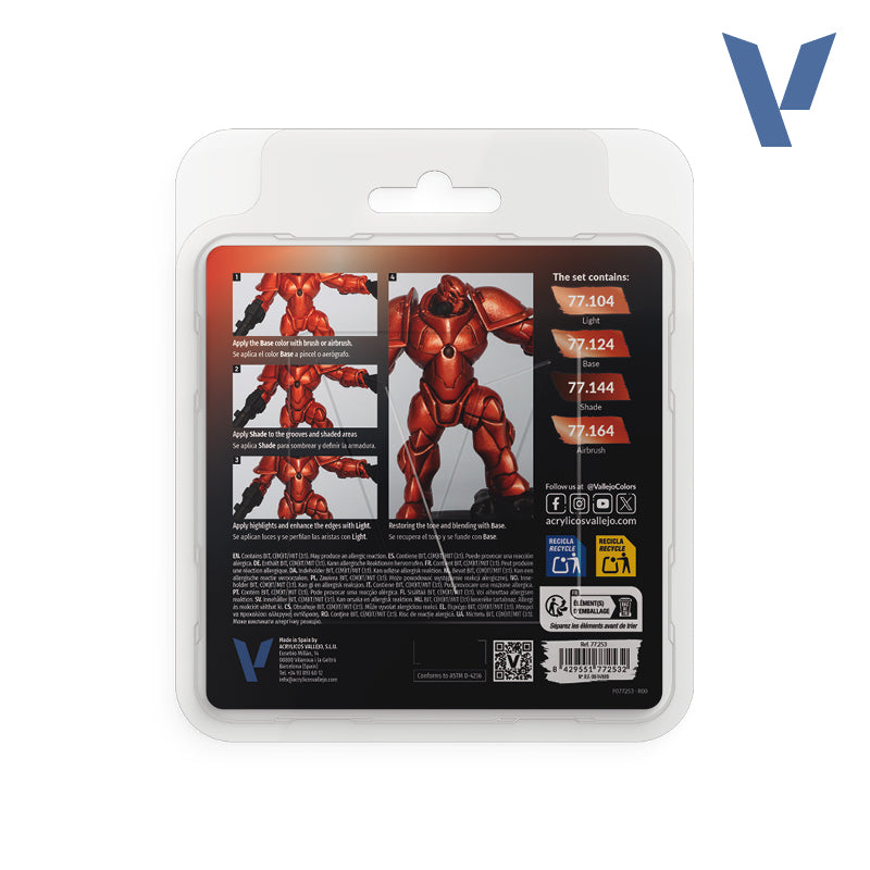 Load image into Gallery viewer, Vallejo - True Metallic Metal  Set - VAL77253 Ancient Copper TMM 4 Colour
