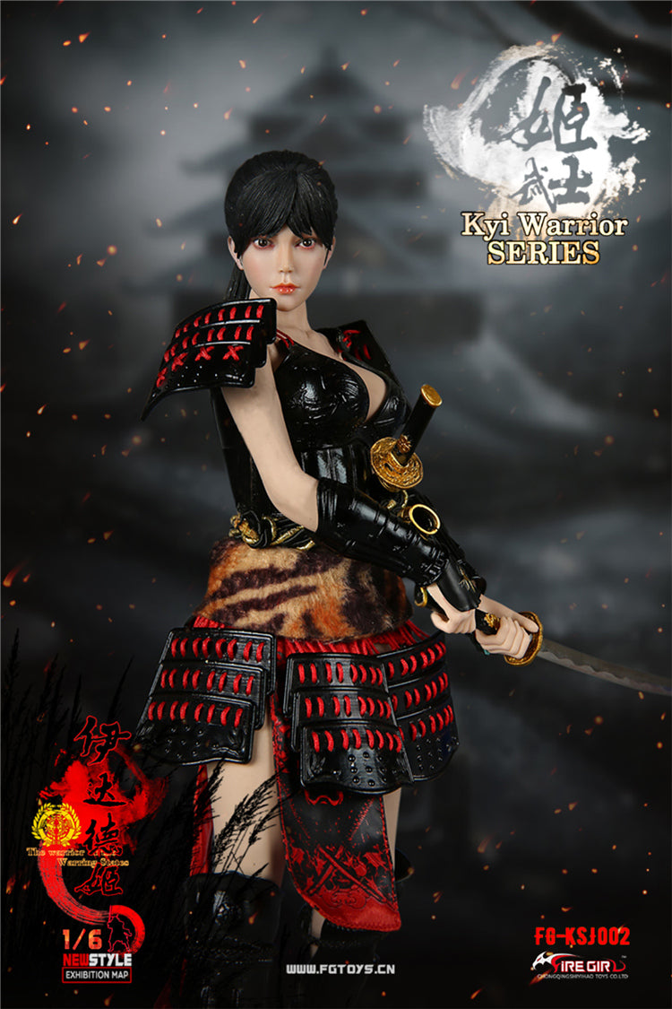 Load image into Gallery viewer, Fire Girl Toys - Warring States of Japanese Women: Warrior Suit Eadda Tokuhime - Black
