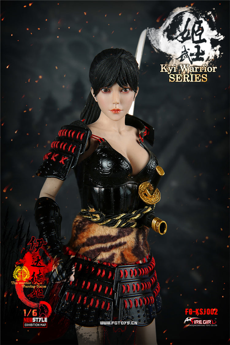 Load image into Gallery viewer, Fire Girl Toys - Warring States of Japanese Women: Warrior Suit Eadda Tokuhime - Black
