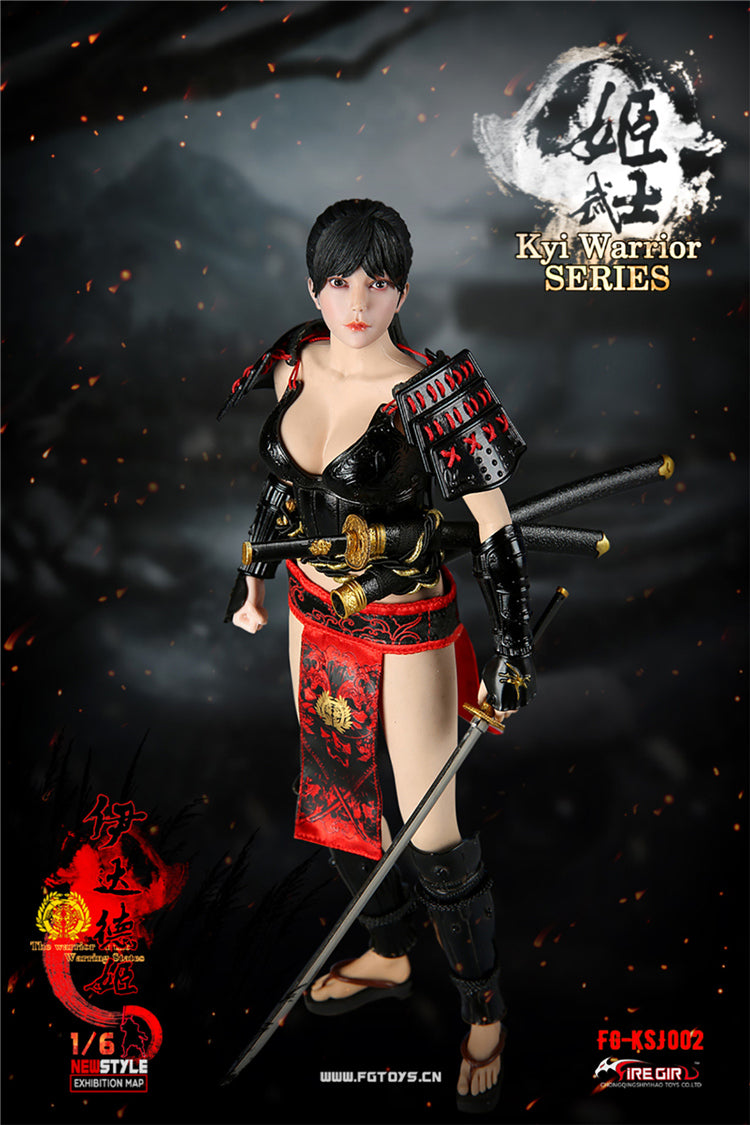 Load image into Gallery viewer, Fire Girl Toys - Warring States of Japanese Women: Warrior Suit Eadda Tokuhime - Black
