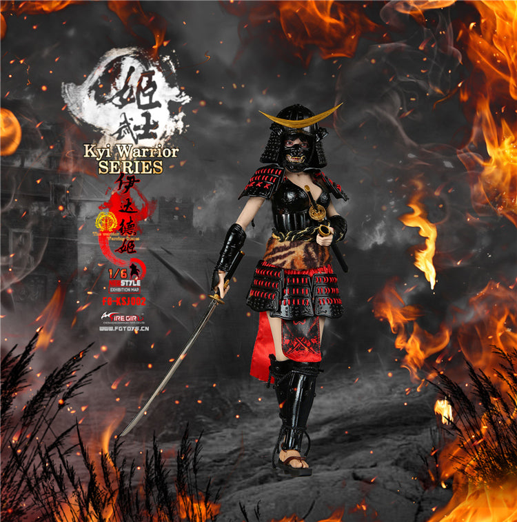 Load image into Gallery viewer, Fire Girl Toys - Warring States of Japanese Women: Warrior Suit Eadda Tokuhime - Black
