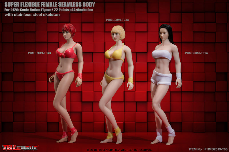 Load image into Gallery viewer, TBLeague - 1/12 Scale: Super-Flexible Female Seamless Suntan Body T03B
