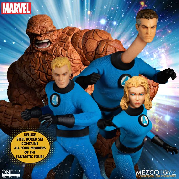 Load image into Gallery viewer, Mezco Toyz - One:12 Fantastic Four Deluxe Steel Box Set
