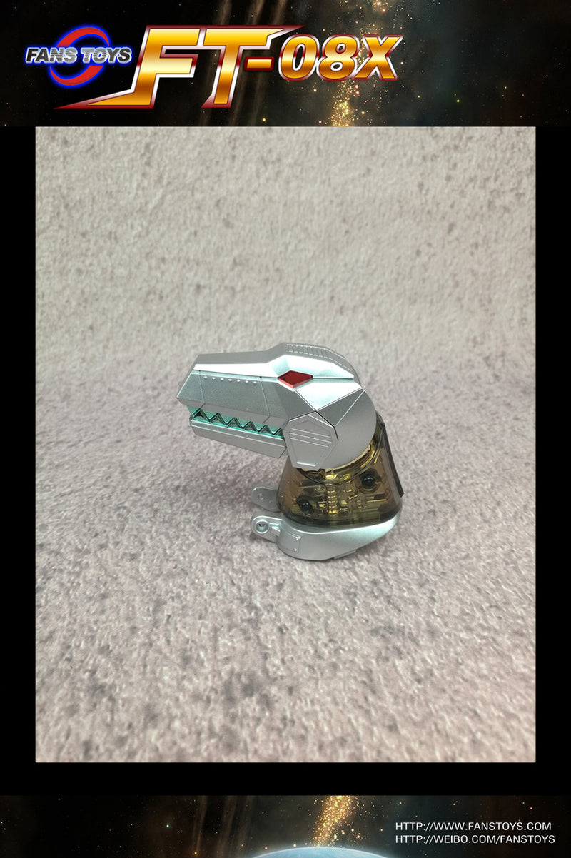 Load image into Gallery viewer, Fans Toys - FT-08X Silver Painted Grinder Dinohead Upgrade
