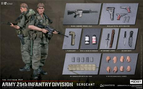 DAM Toys - 1/12 Pocket Elite Series: 25th Infantry Division Private Sergeant