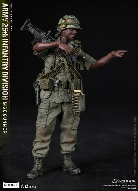 Load image into Gallery viewer, DAM Toys - 1/12 Pocket Elite Series: 25th Infantry Division M60 Gunner
