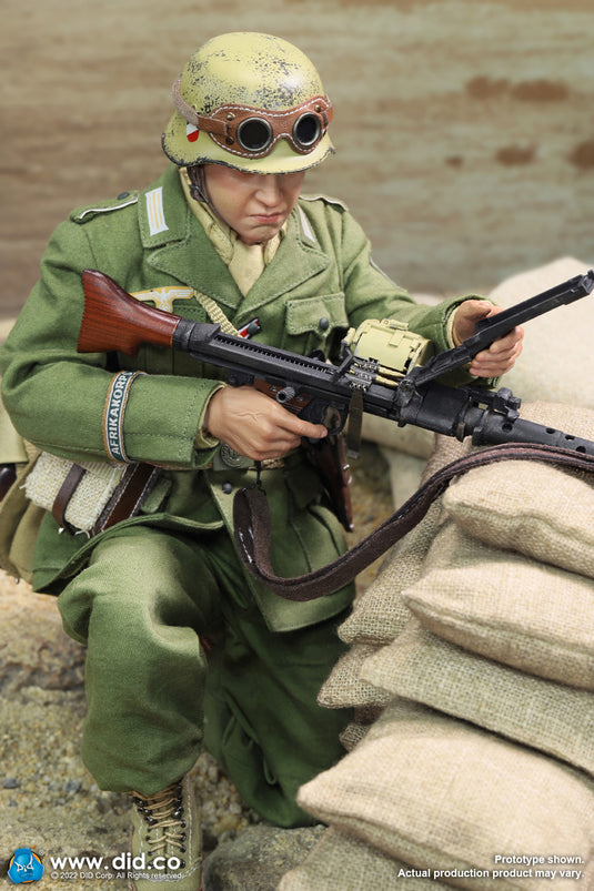 DID - 1/6 WWII German Africa Corps WH MG34 Gunner - Bialas