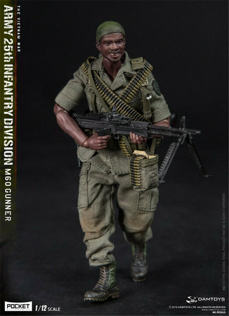 Load image into Gallery viewer, DAM Toys - 1/12 Pocket Elite Series: 25th Infantry Division M60 Gunner
