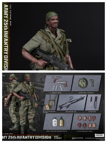 Load image into Gallery viewer, DAM Toys - 1/12 Pocket Elite Series: 25th Infantry Division M60 Gunner
