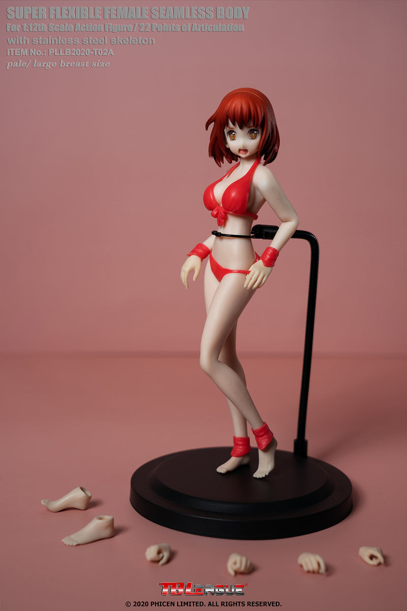 Load image into Gallery viewer, TBLeague - 1/12 Super-Flexible Female Seamless Pale Large Bust Body - Anime Red Bikini
