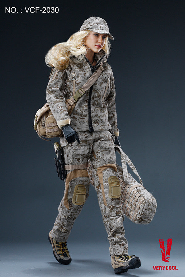 Load image into Gallery viewer, Very Cool  - Digital Camouflage Woman Soldier - Max
