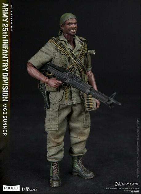 Load image into Gallery viewer, DAM Toys - 1/12 Pocket Elite Series: 25th Infantry Division M60 Gunner
