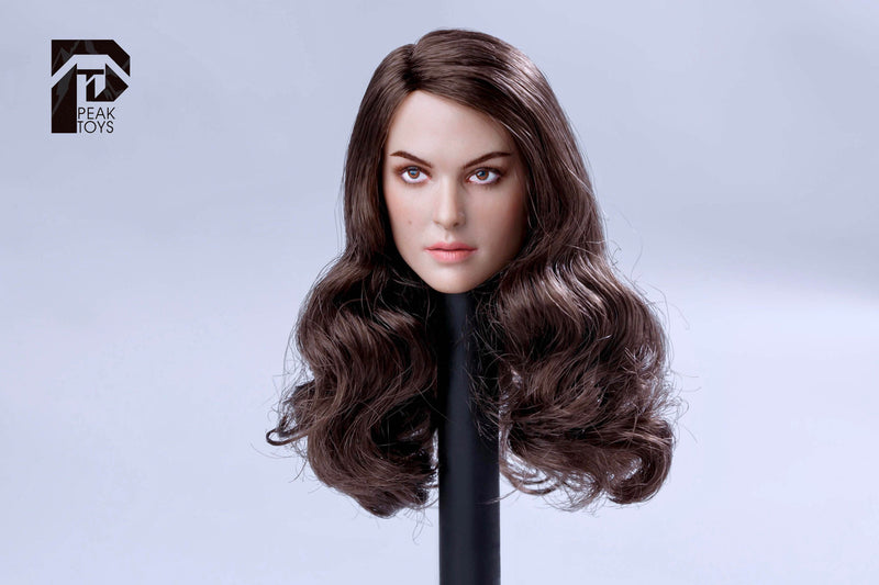 Load image into Gallery viewer, Peak Toys - Female Headsculpt with Long Brown Hair
