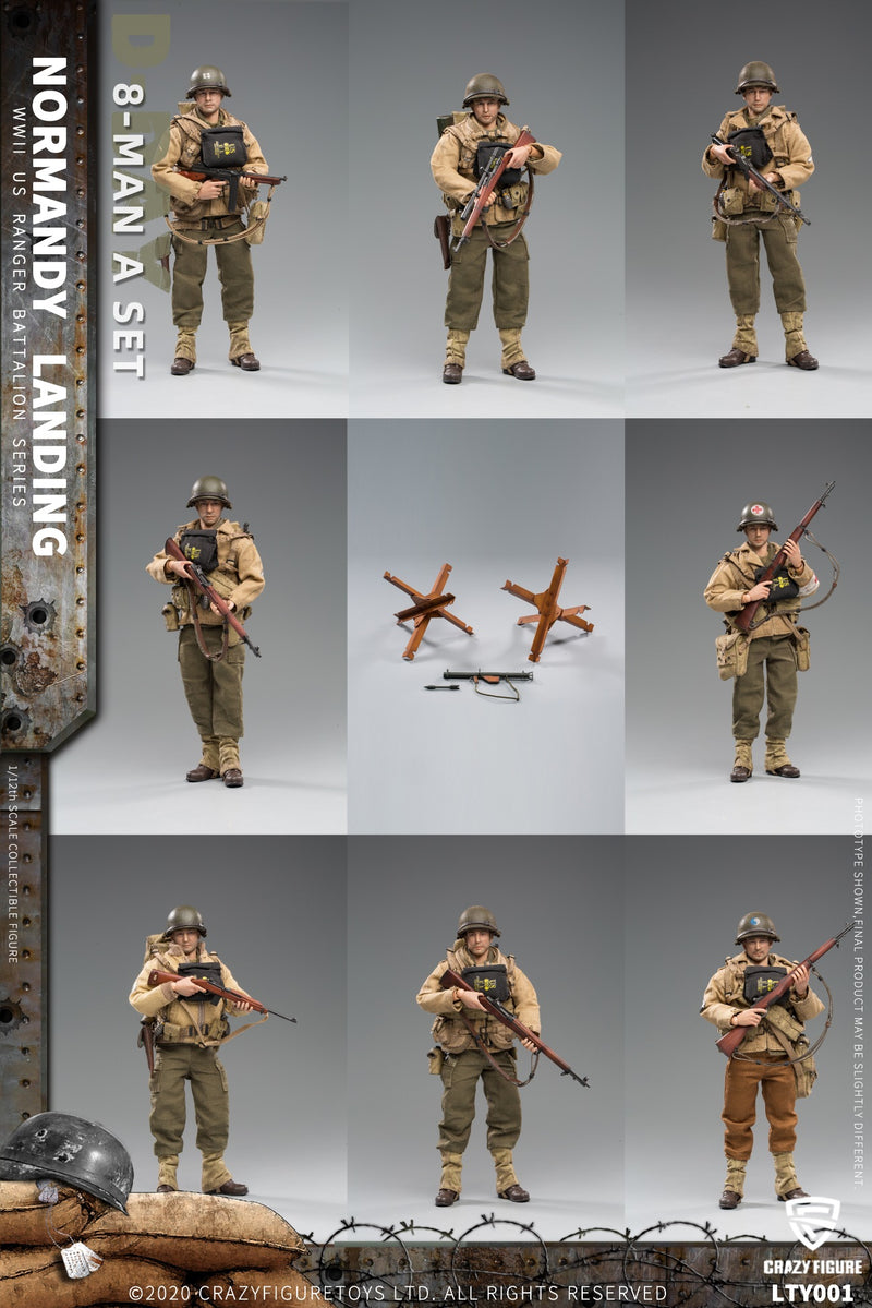 Load image into Gallery viewer, Crazy Figure -  WWII U.S. Army On D-Day Deluxe Edition - 8 Figures
