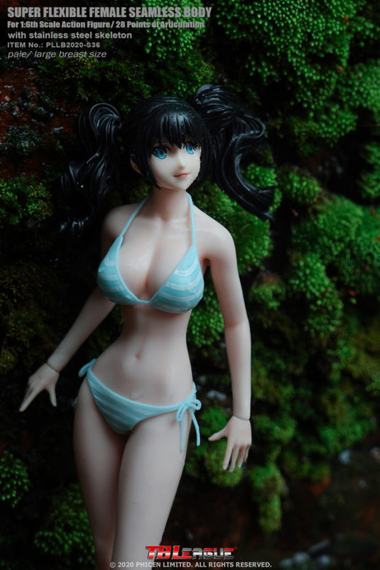 TBLeague - Anime Girl Super-Flexible Seamless Body with Head - Large Bust Body in Pale S36