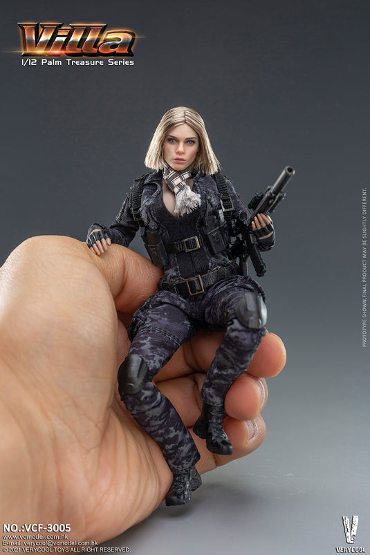 Very Cool - 1/12 Palm Treasure Series - Black MC Camouflage Women Soldier - Villa