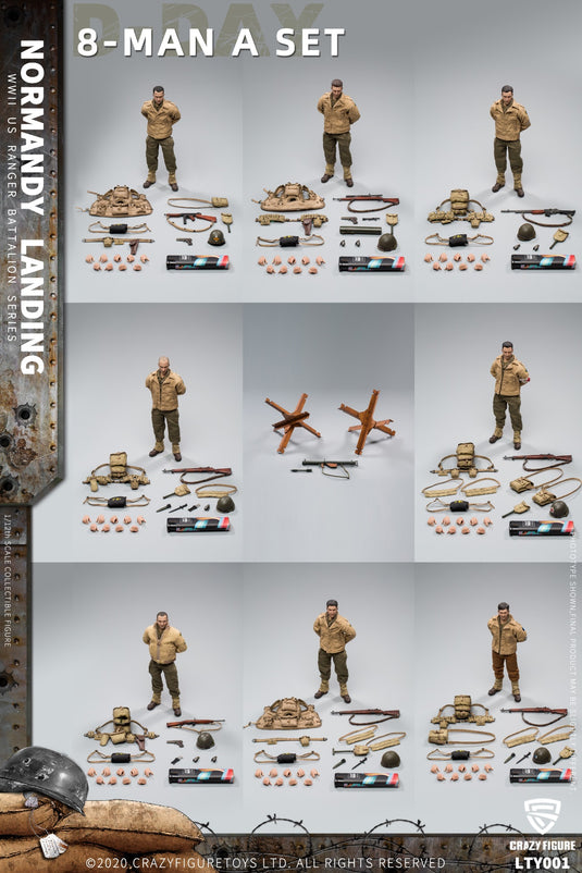 Crazy Figure -  WWII U.S. Army On D-Day Deluxe Edition - 8 Figures