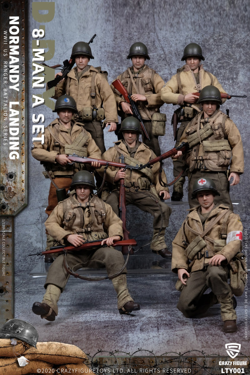 Load image into Gallery viewer, Crazy Figure -  WWII U.S. Army On D-Day Deluxe Edition - 8 Figures
