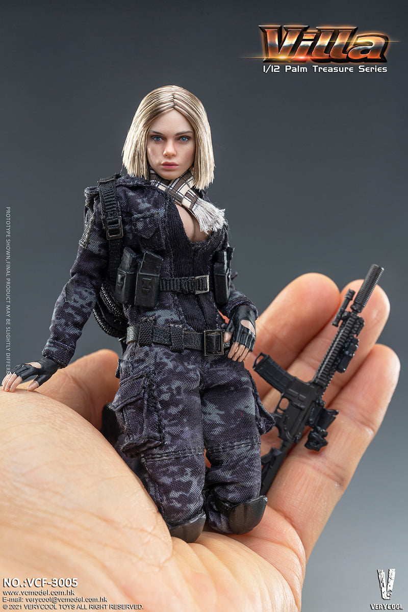 Load image into Gallery viewer, Very Cool - 1/12 Palm Treasure Series - Black MC Camouflage Women Soldier - Villa
