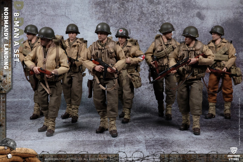 Load image into Gallery viewer, Crazy Figure -  WWII U.S. Army On D-Day Deluxe Edition - 8 Figures
