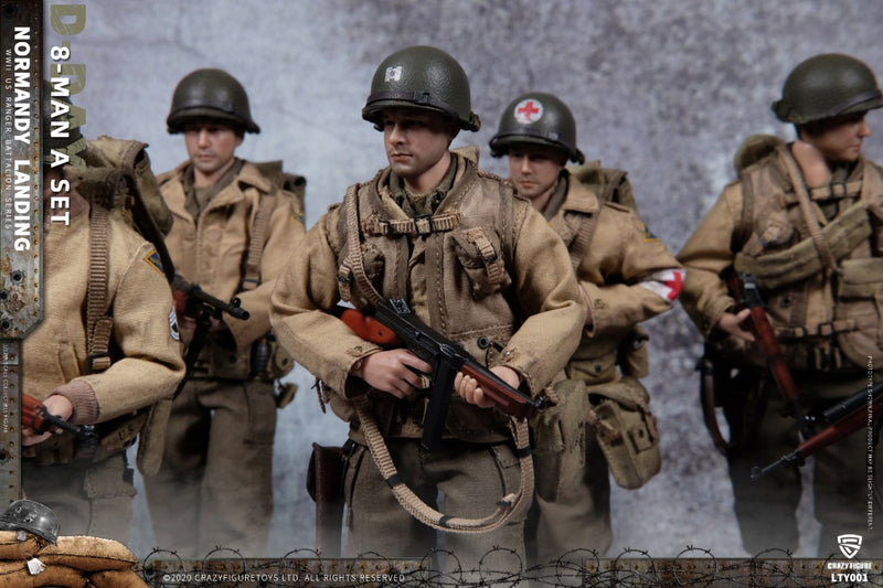 Load image into Gallery viewer, Crazy Figure -  WWII U.S. Army On D-Day Deluxe Edition - 8 Figures
