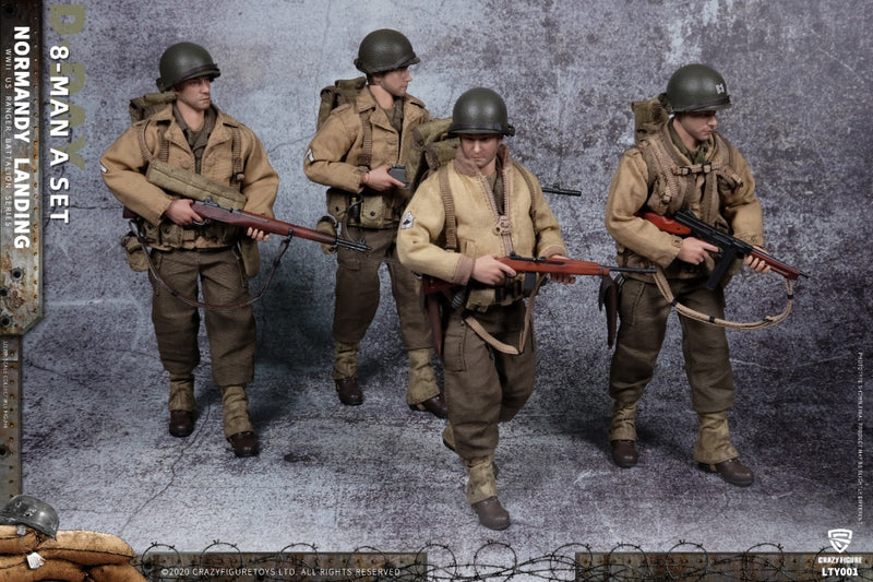 Load image into Gallery viewer, Crazy Figure -  WWII U.S. Army On D-Day Deluxe Edition - 8 Figures
