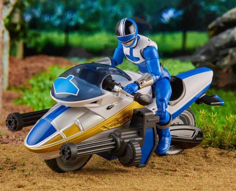 Load image into Gallery viewer, Power Rangers Lightning Collection - Power Rangers Time Force: Deluxe Blue Ranger and Vector Cycle Set
