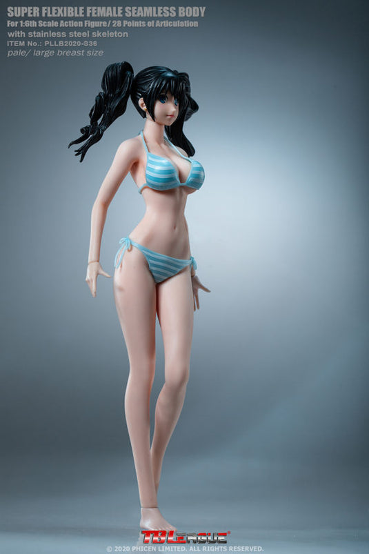 TBLeague - Anime Girl Super-Flexible Seamless Body with Head - Large Bust Body in Pale S36