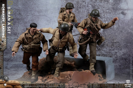 Crazy Figure -  WWII U.S. Army On D-Day Deluxe Edition - 8 Figures