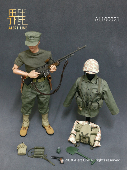 Alert Line - WWII US Marine Corps Browning Automatic Rifle BAR Gunner Set