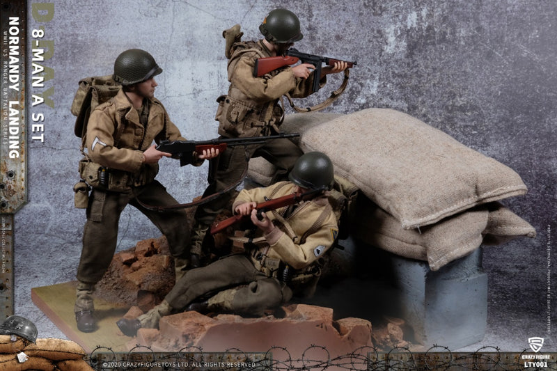 Load image into Gallery viewer, Crazy Figure -  WWII U.S. Army On D-Day Deluxe Edition - 8 Figures
